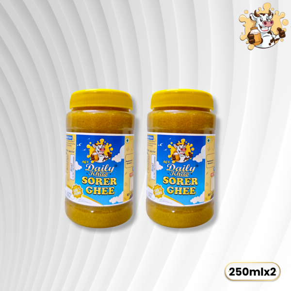 Daily Khao Authentic SORER GAWA Ghee 250 ml Plastic Bottle  (Pack of 2)